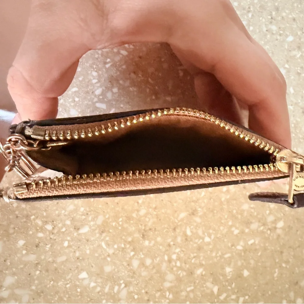 Coach Beige and Brown Key Card Holder - Picture 3 of 3